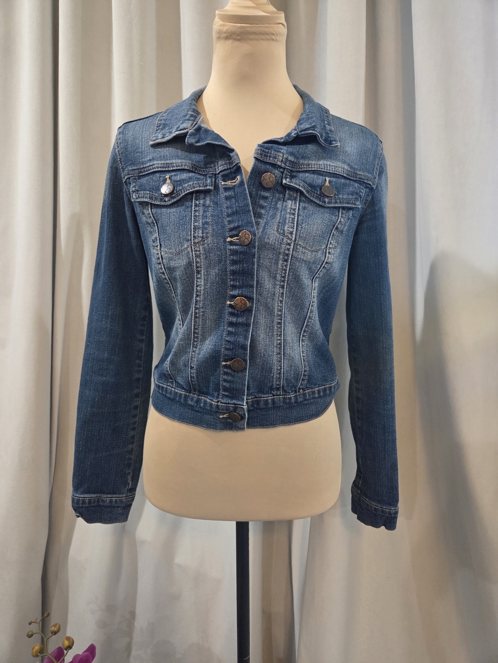 Jessica Simpson Mid Blue Denim Jean Jacket